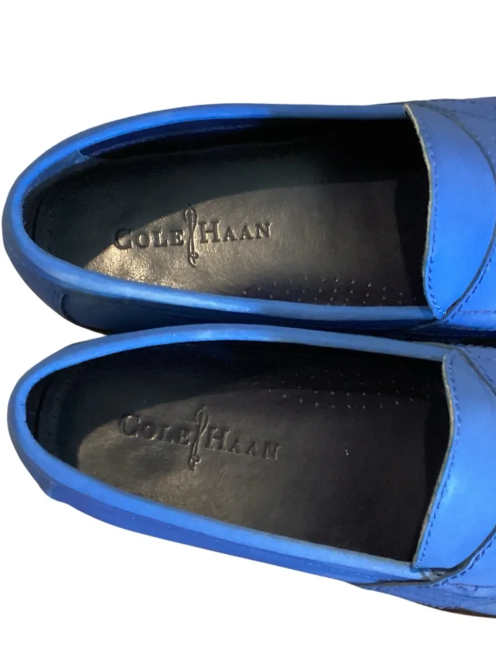 Cole Haan Nike Air Men's Vibrant Blue Leather Penny Loafers 9.5